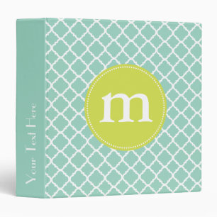 Classeur Marocain élégant Quatrefoil de turquoise