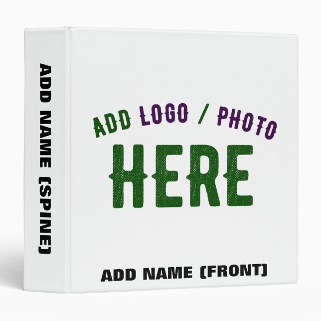 CLASSEUR MARQUE BLANCHE MODERNE ET PERSONNALISABLE VÉRIFIÉE (Devant/Côté)