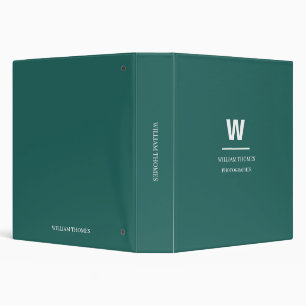 Classeur Marque initiale minimale moderne verte fumée