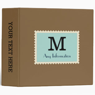 Classeur Marque Monogramme couleur brun Coyote élégant