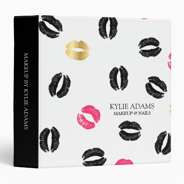 Classeur Marques Lipstick | Artiste de maquillage (Devant/Côté)