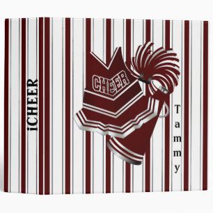 Classeur marron et blanc de pom-pom girl