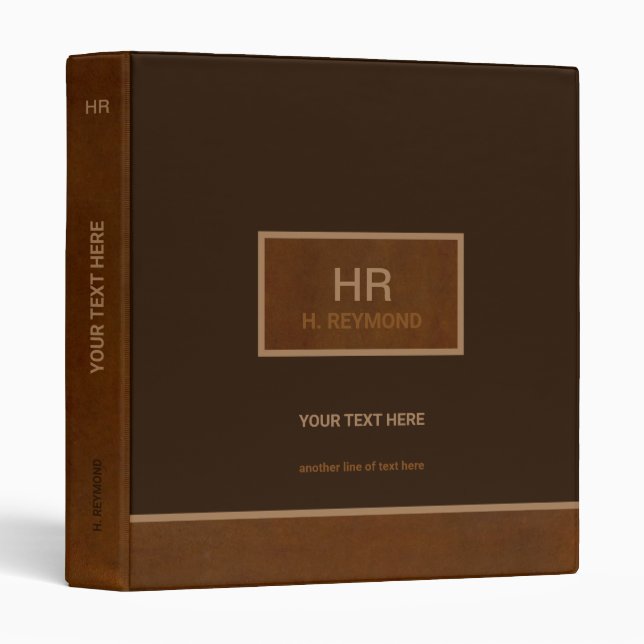 classeur marron moderne élégant pour un sujet spéc (Devant/Côté)