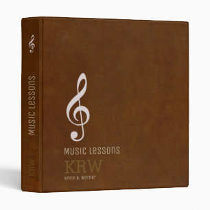 classeur marron vieilli pour les sujets musicaux