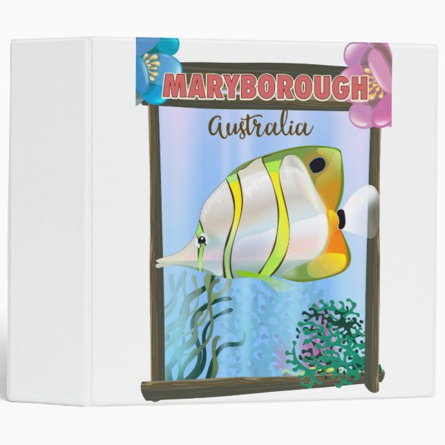 Classeur Maryborough Australie poster de voyage tropical (Devant/Côté)