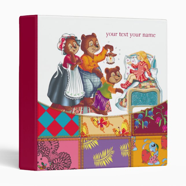 Classeur Masha et 3 ours (Devant/Côté)