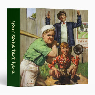 Classeur Match de baseball vintage, enfant garçon joueur de