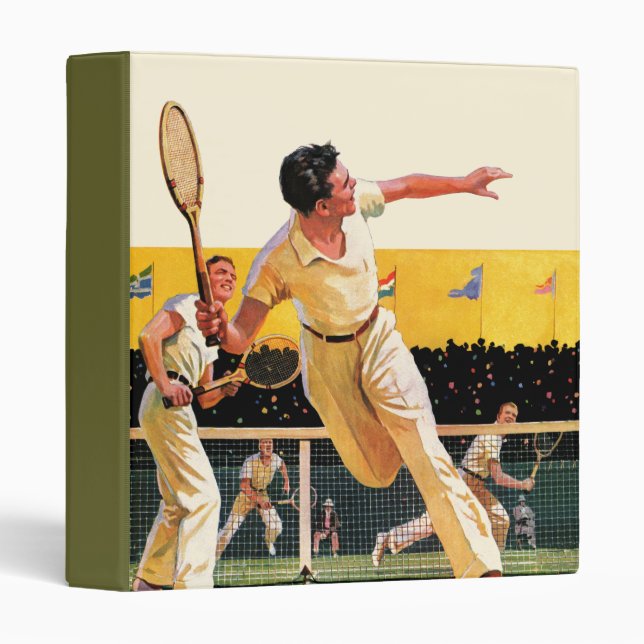 Classeur Match de tennis de doubles (Devant/Côté)