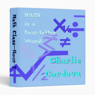 Classeur mathématique bleu