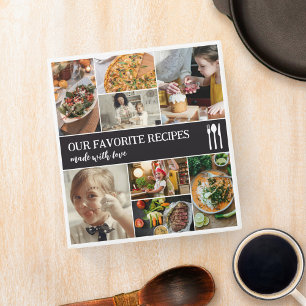 Classeur Matte Black Cutlery Photo Collage Recettes de la f