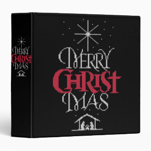 Classeur Mauvais Joyeux CHRISTmas Sweater Religieux Rouge B