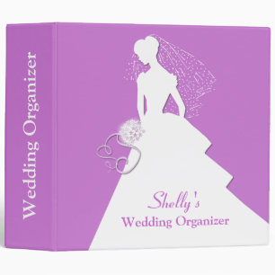 Classeur mauve d'organisateur de mariage de