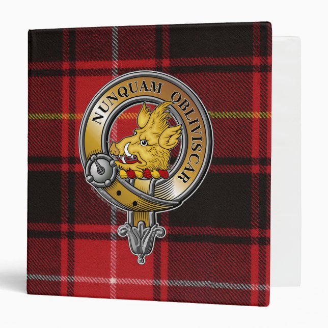 Classeur McIver Tartan & Badge (Devant/Intérieur)