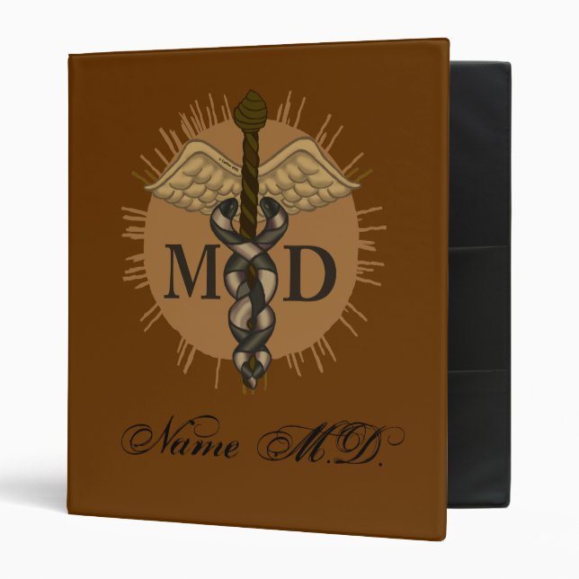 Classeur Médecin Caduceus MD (Devant/intérieur)
