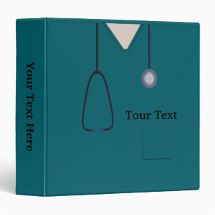 Classeur Médicale Scrubs Doctor Nurse Turquoise Custom B
