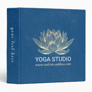 Classeur Méditation YOGA Reiki Instructeur Blue & Gold Lotu