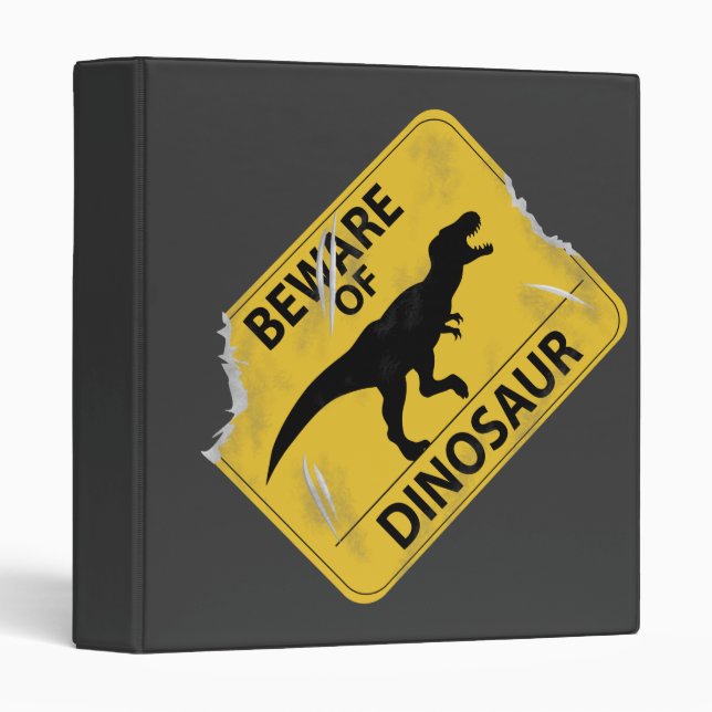 Classeur Méfiez-vous du Dinosaur (endommagé) (Devant/Côté)