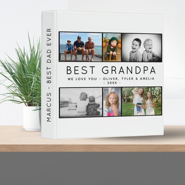 Classeur Meilleur grand-père 6 Collage photo Album de la fê (Créateur téléchargé)