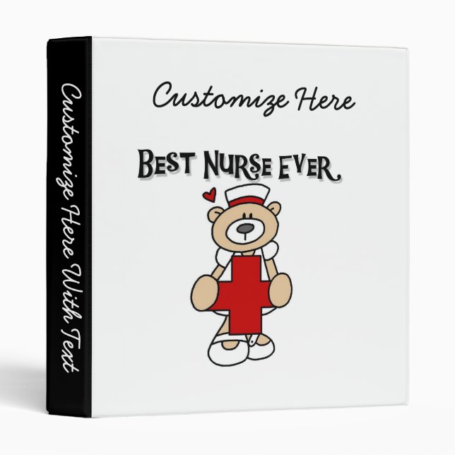 Classeur Meilleur T-shirts et cadeaux de Nurse Ever (Devant/Côté)