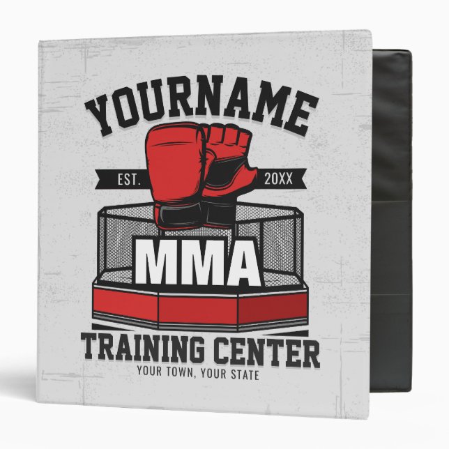 Classeur Mélange d'arts martiaux AJOUTER LE NOM MIXED MARTI (Devant/Intérieur)