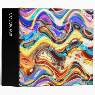 Classeur Mélange de couleurs Abstrait 02 (2 po)