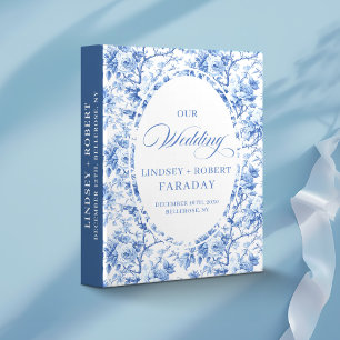 Classeur Mémo Fleur de Rose Française Mariage Deep Blue