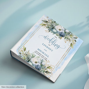 Classeur Mémoire du Mariage de Parties scintillant en or bl