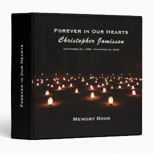 Classeur Mémoire Livre champ de bougies pour toujours dans 