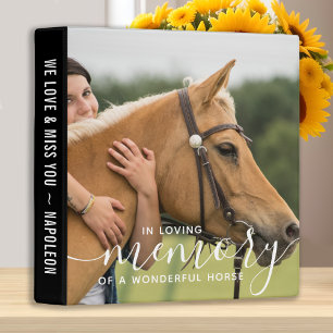 Classeur Mémorial du cheval en mémoire d'amour Album photo