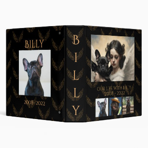Classeur Mémorial personnalisé de Bouledogue Français Noir