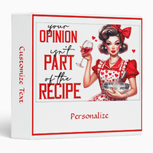 Classeur Ménagère Rétro des Années 50 Humour de Cuisine Drô