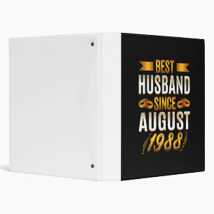 Classeur Mens Best Husband Since Août 1988 - Funny 32 nd