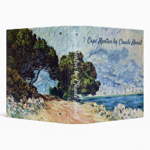 Classeur Menton vu de Cap Martin par Claude Monet Affiche
