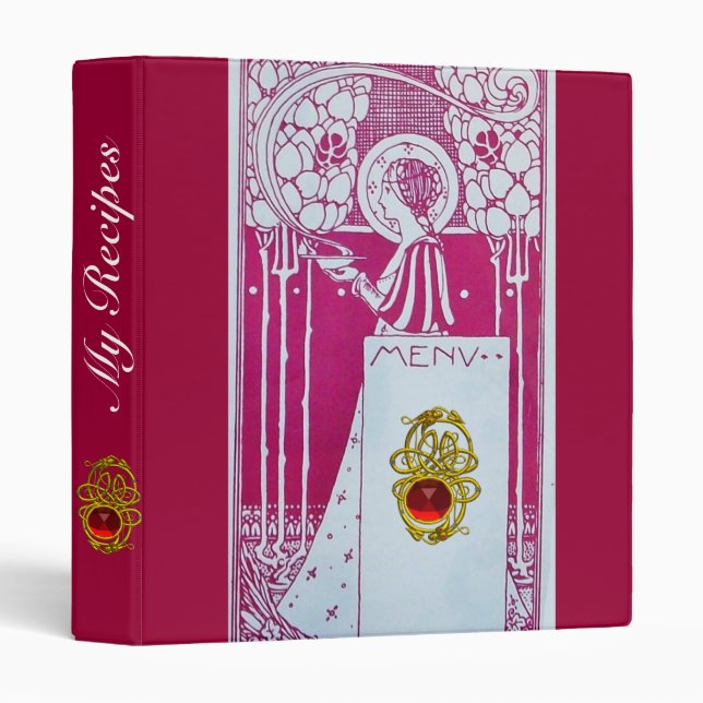 CLASSEUR MENU RESTAURANT RECEPE BOOK (Devant/Côté)