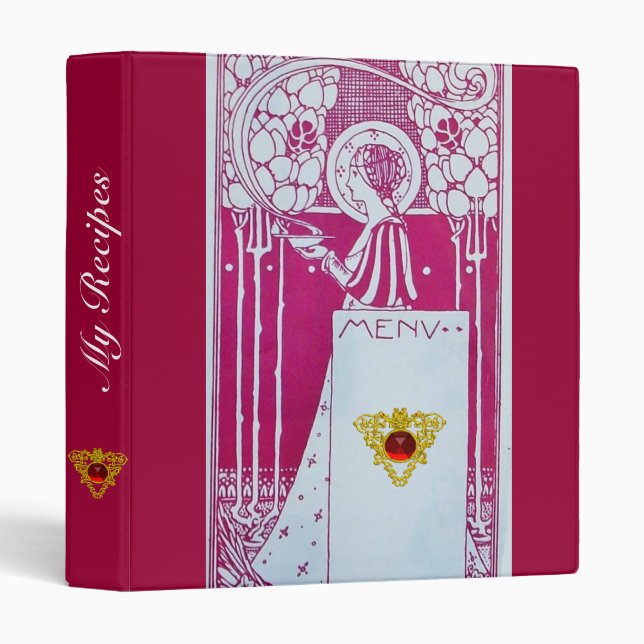 CLASSEUR MENU RESTAURANT RECEPE BOOK (Devant/Côté)