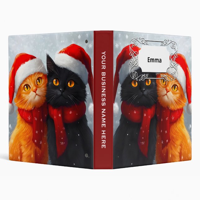 Classeur Meowy Christmas Winter Love (Arrière-plan)