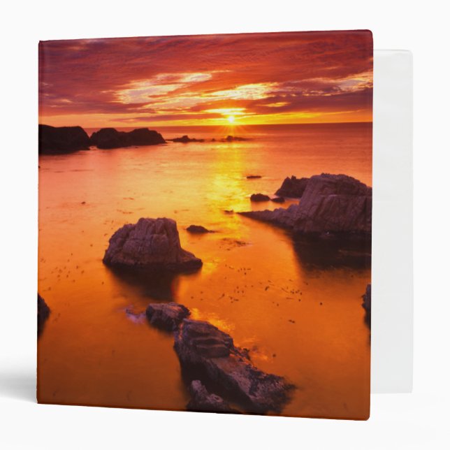 Classeur Mer d'Orange, coucher du soleil, Californie (Devant/Intérieur)