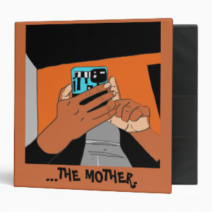 Classeur Mère Mains mobiles Cyan Orange Noir