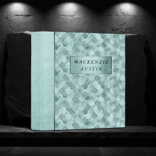 Classeur Mermaid Luxe Scale Vert Menthe Seafoam pour l'im
