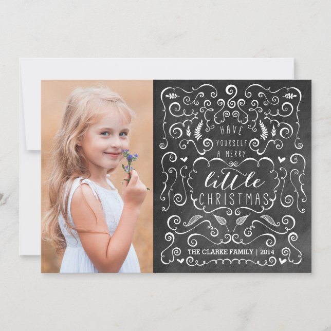 CLASSEUR | MERRY PETITE CARTE PHOTO DE NOËL (Devant)