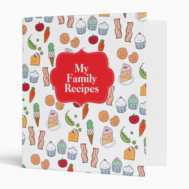 Classeur Mes recettes de famille (Devant/intérieur)