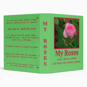 CLASSEUR "MES ROSES" POUR L'ENTHOUSIASTE ROSE