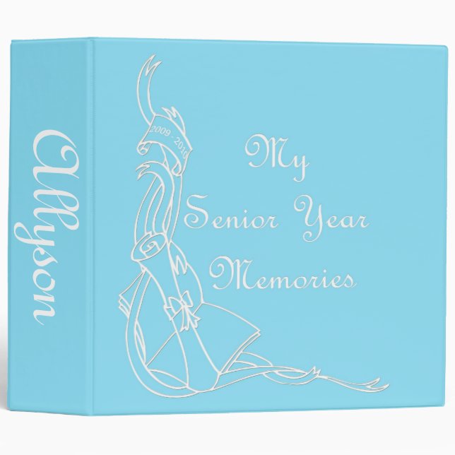 Classeur mes souvenirs de l'année précédente 2009-2010 (Devant/Côté)