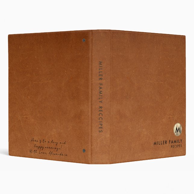 Classeur Message cadeau Mariage de la famille de cuir minim (Arrière-plan)