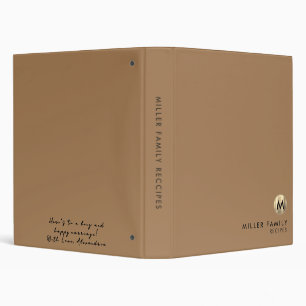 Classeur Message cadeau Mariage de recette pour monogramme 