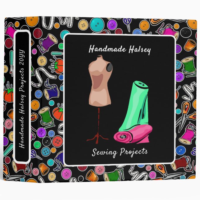 Classeur Mesurer deux fois coupé une fois coudre des fourni (Devant/Côté)