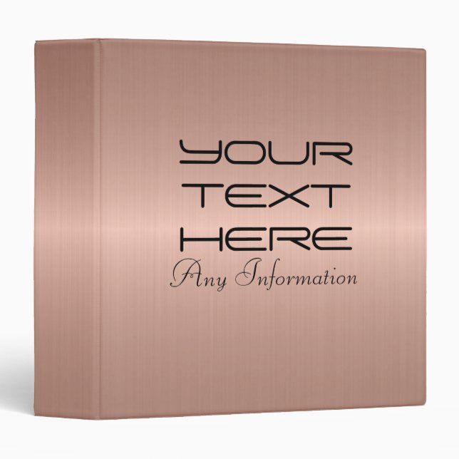 Classeur Métal en bronze d'acier inoxydable (Devant/Côté)