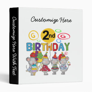 Classeur Mice 2e anniversaire T-shirts et cadeaux