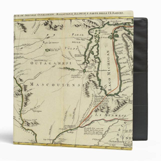 Classeur Michigan, Wisconsin, Illinois (Devant/Intérieur)