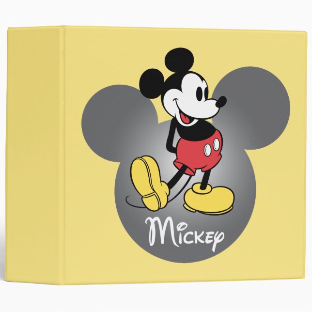 Classeur Mickey classique | Icône tête (Devant/Côté)